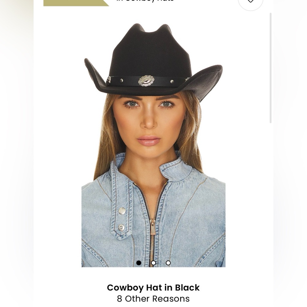 8 Other Reasons Black Cowboy Hat (Revolve)